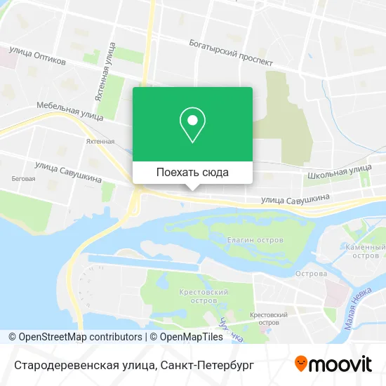 Карта Стародеревенская улица