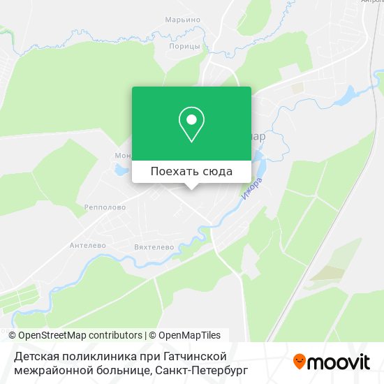 Карта Детская поликлиника при Гатчинской межрайонной больнице