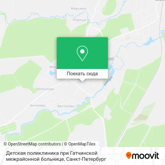 Карта Детская поликлиника при Гатчинской межрайонной больнице
