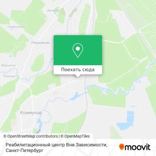 Карта Реабилитационный центр Вне Зависимости