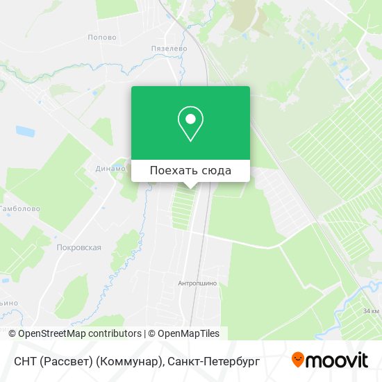 Карта СНТ (Рассвет) (Коммунар)