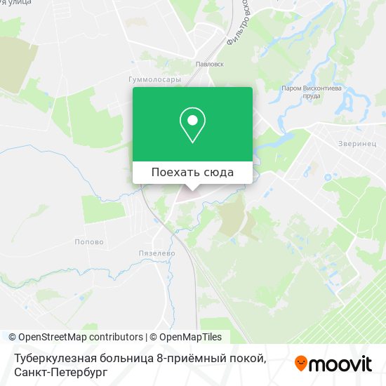 Карта Туберкулезная больница 8-приёмный покой