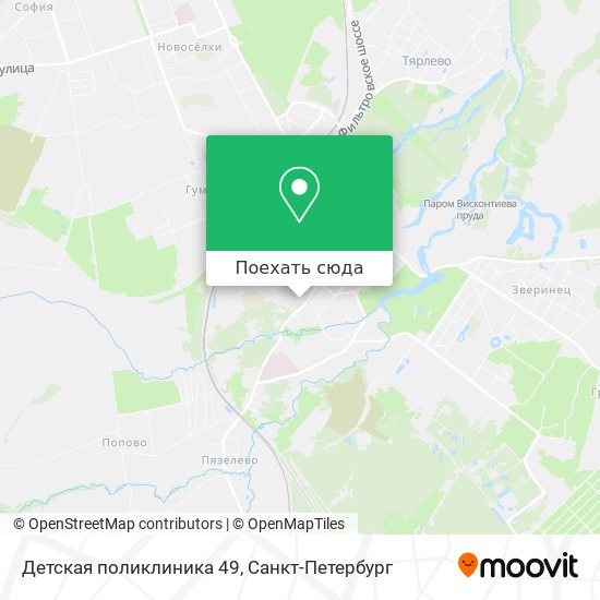 Карта Детская поликлиника 49