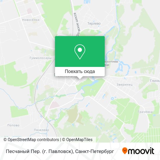 Карта Песчаный Пер. (г. Павловск)
