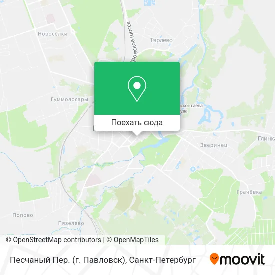 Карта Песчаный Пер. (г. Павловск)