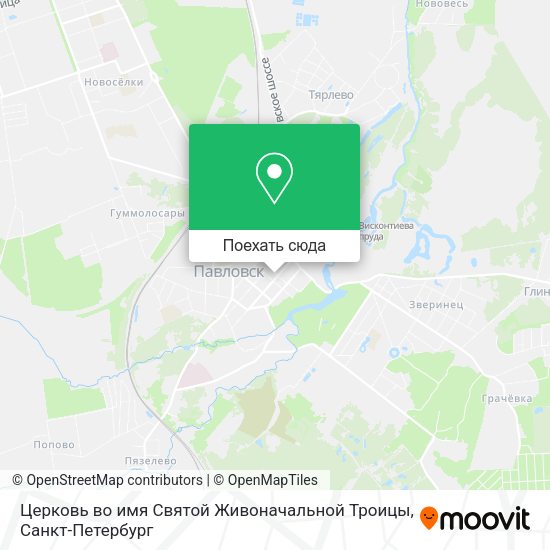 Карта Церковь во имя Святой Живоначальной Троицы