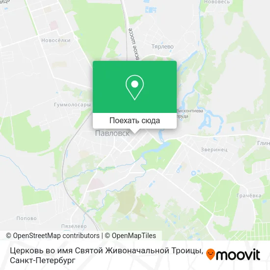 Карта Церковь во имя Святой Живоначальной Троицы