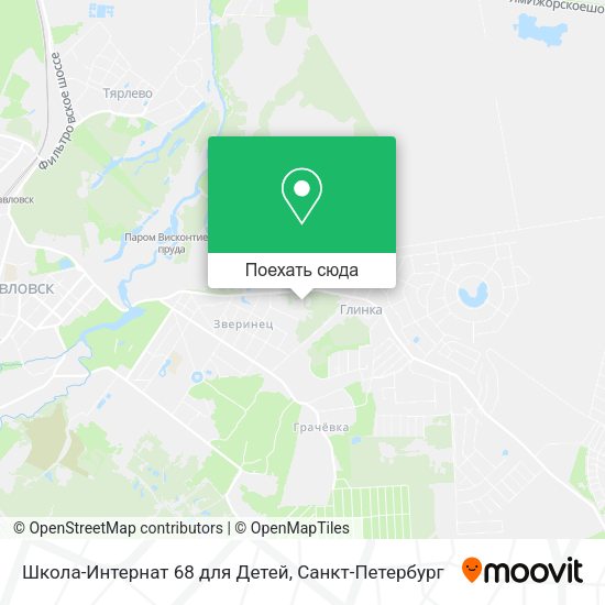 Карта Школа-Интернат 68 для Детей