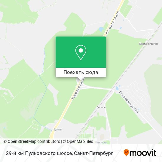 Карта 29-й км Пулковского шоссе