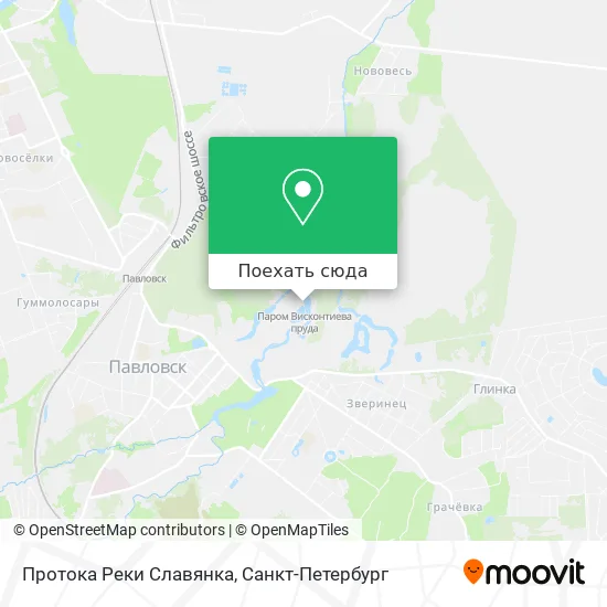 Карта Протока Реки Славянка
