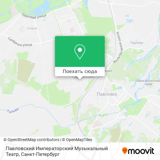 Карта Павловский Императорский Музыкальный Театр