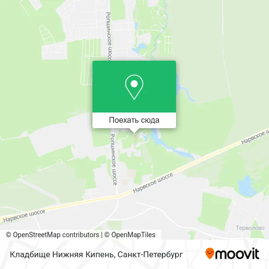 Карта Кладбище Нижняя Кипень