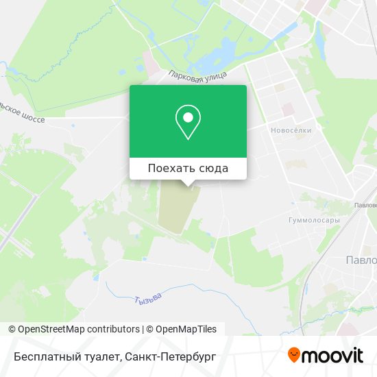 Карта Бесплатный туалет