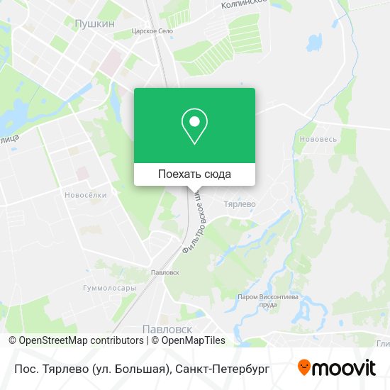 Карта Пос. Тярлево (ул. Большая)