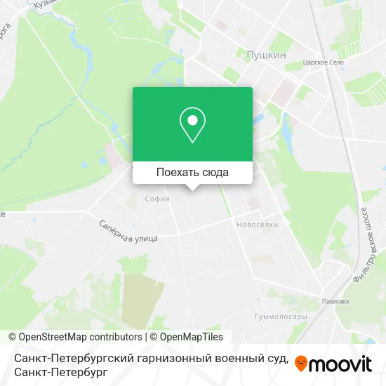 Карта Санкт-Петербургский гарнизонный военный суд