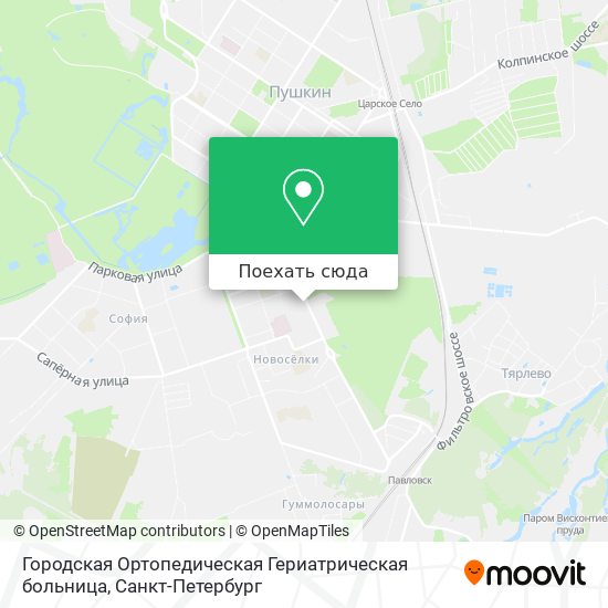 Карта Городская Ортопедическая Гериатрическая больница