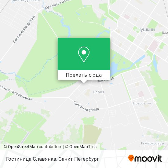 Карта Гостиница Славянка