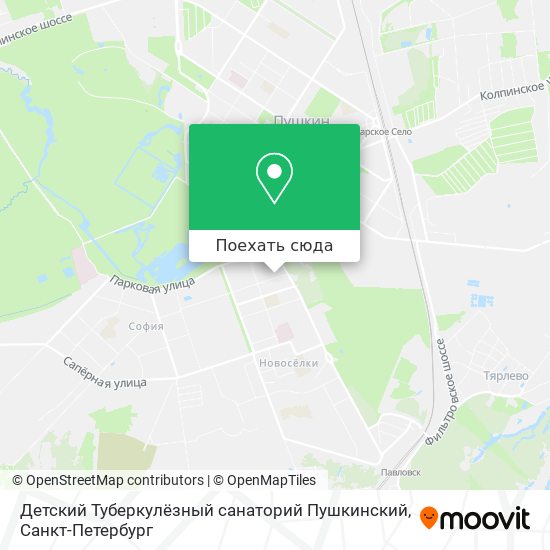 Карта Детский Туберкулёзный санаторий Пушкинский