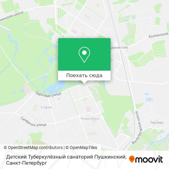 Карта Детский Туберкулёзный санаторий Пушкинский