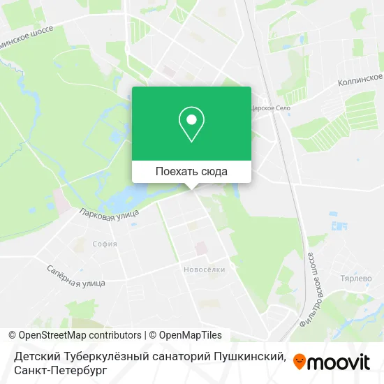 Карта Детский Туберкулёзный санаторий Пушкинский