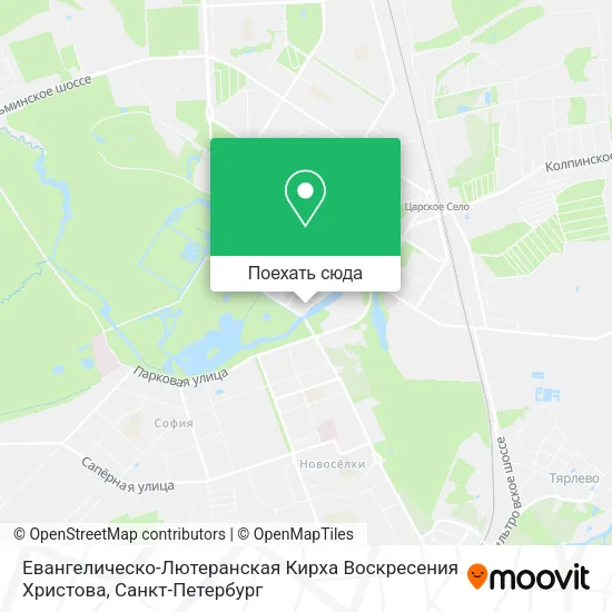 Карта Евангелическо-Лютеранская Кирха Воскресения Христова