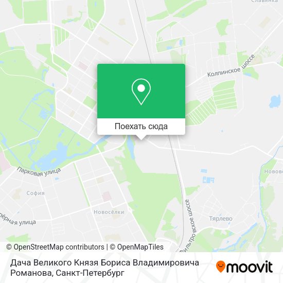Карта Дача Великого Князя Бориса Владимировича Романова