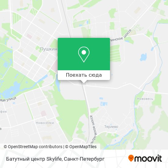 Карта Батутный центр Skylife
