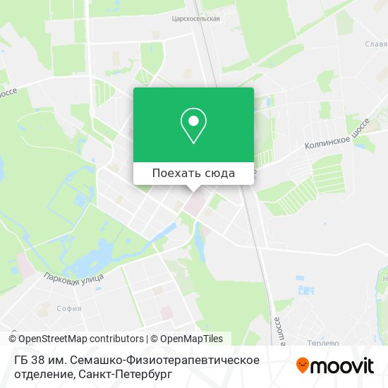 Карта ГБ 38 им. Семашко-Физиотерапевтическое отделение