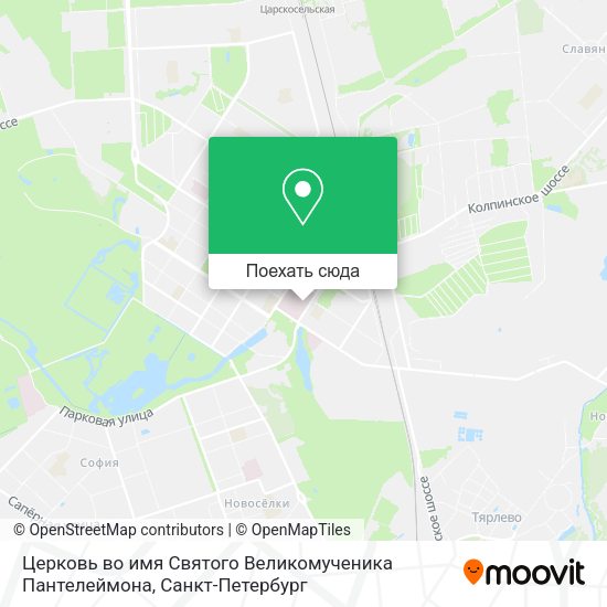 Карта Церковь во имя Святого Великомученика Пантелеймона