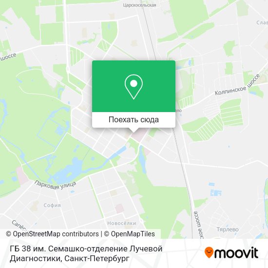 Карта ГБ 38 им. Семашко-отделение Лучевой Диагностики