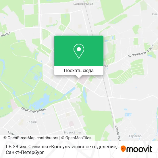 Карта ГБ 38 им. Семашко-Консультативное отделение