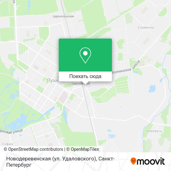 Карта Новодеревенская (ул. Удаловского)