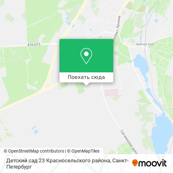 Карта Детский сад 23 Красносельского района