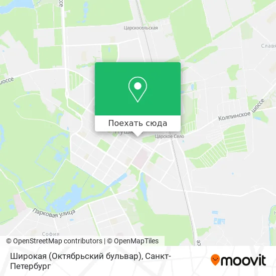 Карта Широкая (Октябрьский бульвар)