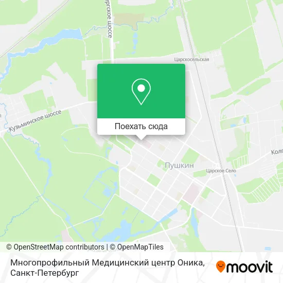 Карта Многопрофильный Медицинский центр Оника