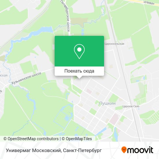 Карта Универмаг Московский