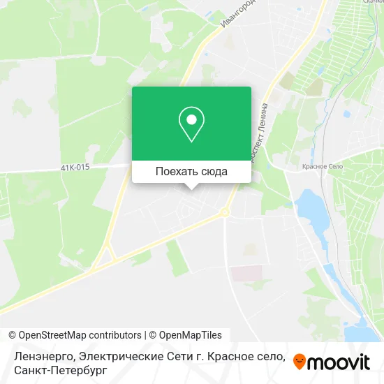 Карта Ленэнерго, Электрические Сети г. Красное село