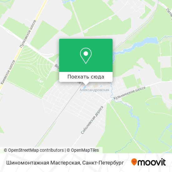 Карта Шиномонтажная Мастерская