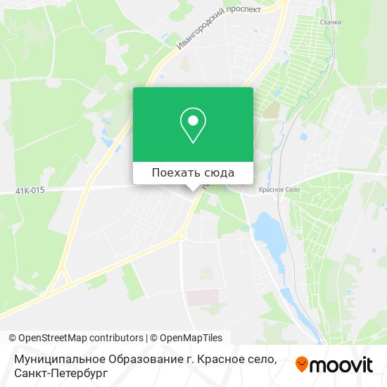 Карта Муниципальное Образование г. Красное село