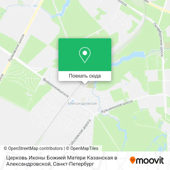 Карта Церковь Иконы Божией Матери Казанская в Александровской