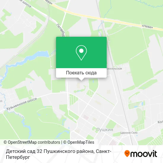 Карта Детский сад 32 Пушкинского района