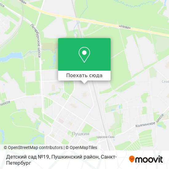 Карта Детский сад №19, Пушкинский район