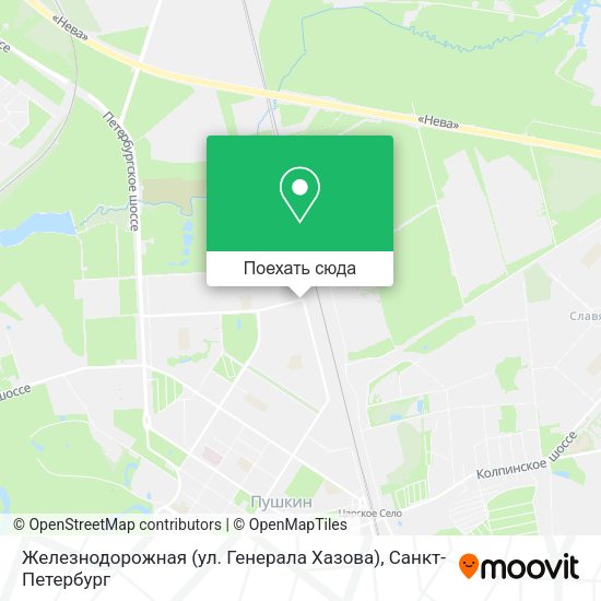 Карта Железнодорожная (ул. Генерала Хазова)