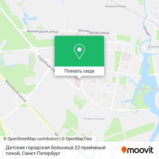 Карта Детская городская больница 22-приёмный покой