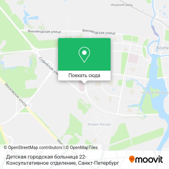 Карта Детская городская больница 22-Консультативное отделение