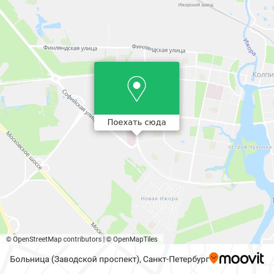 Карта Больница (Заводской проспект)