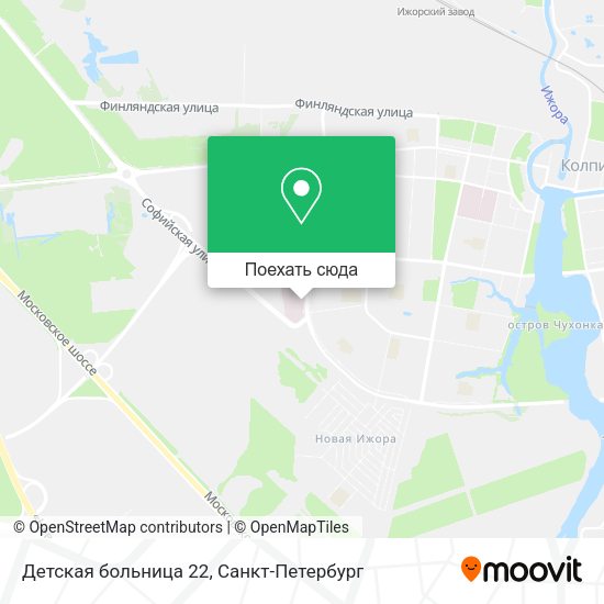 Карта Детская больница 22