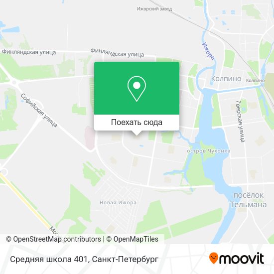 Карта Средняя школа 401