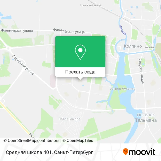 Карта Средняя школа 401