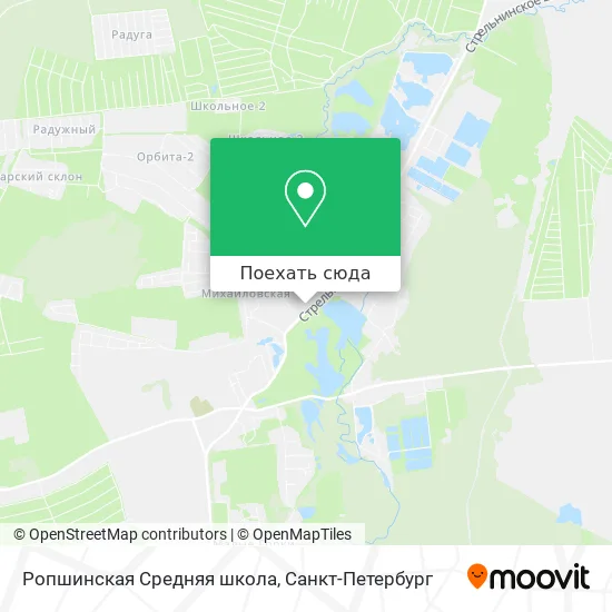 Карта Ропшинская Средняя школа